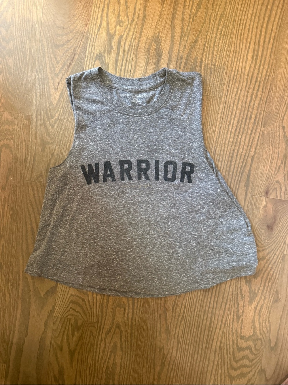 Spiritual Gangster - Warrior Graphic Muscle Tank Top - Gray